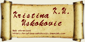 Kristina Uskoković vizit kartica